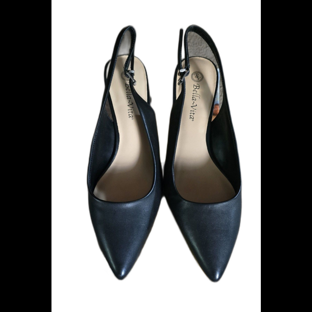 Bella Vita Scarlett Black Low Heels Size 10 NEW w/ Box Comfortable Classic Dress
